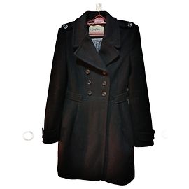 Zara Wool Blend Coat Black Black