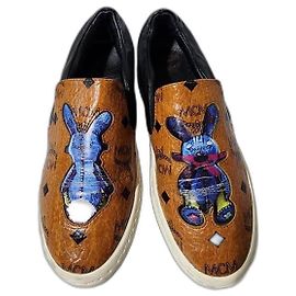 Baskets MCM Visetos Slip on Bunny Rabbit rares marron taille 36 Marron