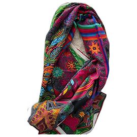 L’arbre du vent, écharpe Hermès 140cm Multicolore