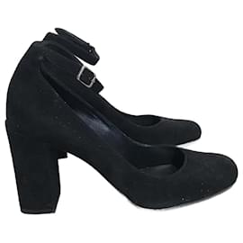 Saint Laurent-SAINT LAURENT Heels T.EU 36 Suede-Black