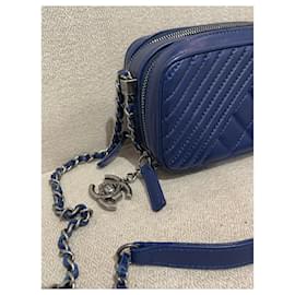 Chanel-CHANEL Handbags T.  Leather-Blue