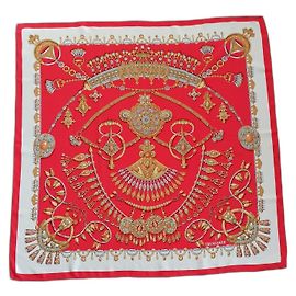 Trussardi Sciarpe di Seta Bianco Rosso