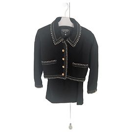 Chanel 1987 vintage suit set Black