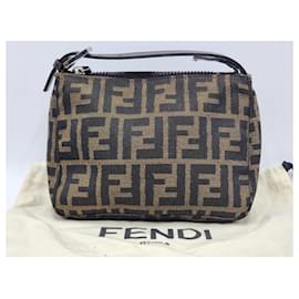 Fendi-Sac à main Fendi Baguette Zucca Zucchino-Marron