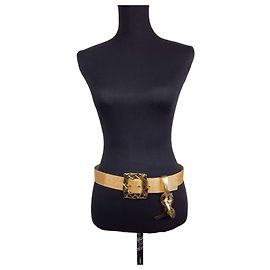 Yves Saint Laurent Cinturón dorado vintage YSL Dorado