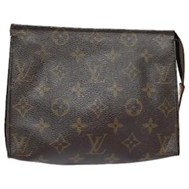 Louis Vuitton-LOUIS VUITTON Monogram Poche Toilette 19 Pouch M47544 LV Auth 81212-Monogram