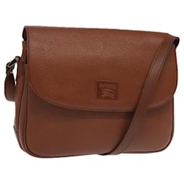 Autre Marque-Burberrys Shoulder Bag Leather Gold Brown Auth ep6147-Brown,Golden