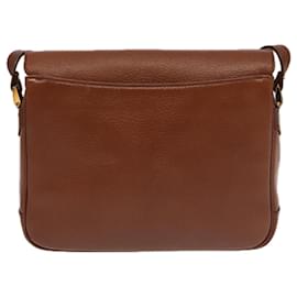 Autre Marque-Burberrys Shoulder Bag Leather Gold Brown Auth ep6147-Brown,Golden