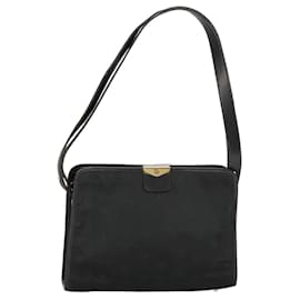Christian Dior-Christian Dior Shoulder Bag Nylon Black Auth ep6205-Black