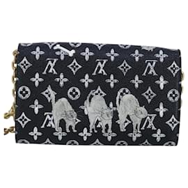 Louis Vuitton-LOUIS VUITTON Monogram Cat Portefeuille Twist Chain Wallet M63888 Auth 97021S-Black,Monogram