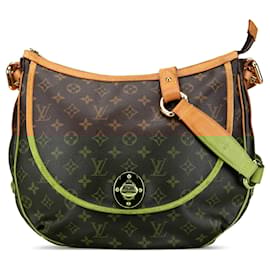 Louis Vuitton-Brown Louis Vuitton Monogram Tulum GM Crossbody Bag-Brown
