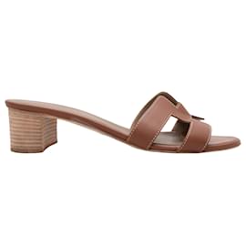 Hermès-HERMES Sandals T.EU 41 Leather-Brown