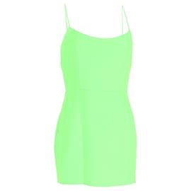 Autre Marque- Alex Perry Cayde Mini Sleeveless dress in Neon Green Polyester-Green