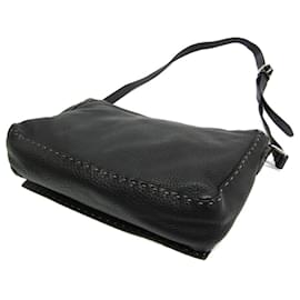 Fendi-Sac à bandoulière en cuir pour femmes Fendi Selleria 8BT116-Noir