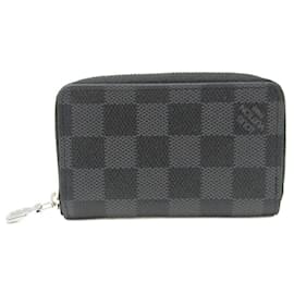 Louis Vuitton-Louis Vuitton Damier Graphite Zippy Coin Purse-Black