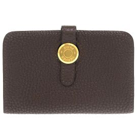 Hermès Tarjetero Hermes Dogon Taurillon Clemence Chocolate