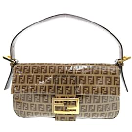 Fendi-Fendi Zucchino Mamma Bucket Handbag-Brown