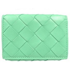 Billetera compacta Intrecciato Bottega Veneta Verde