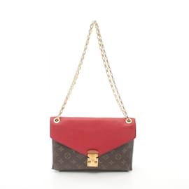 Louis Vuitton-Louis Vuitton Pallas Chain Shoulder Bag-Brown,Red,Fuschia
