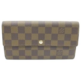 Louis Vuitton-Louis Vuitton Portefeuille Sarah Bi-fold Wallet-Brown,Damier ebene