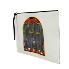 Loewe-Loewe London Logo Pouch Clutch Bag-White