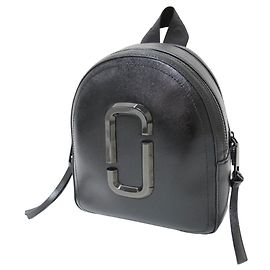 Schwarzer Leder-Rucksack von Marc Jacobs Schwarz