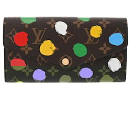 Louis Vuitton-Louis Vuitton Monogram Portefeuille Sarah Wallet-Brown,Multiple colors,Monogram