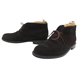 JM Weston-NINE JM WESTON CHUKKA BOOTS 354 MILES 9.5D 43.5 + SHOE TREES-Brown