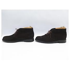 JM Weston-NINE JM WESTON CHUKKA BOOTS 354 MILES 9.5D 43.5 + SHOE TREES-Brown