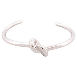 Céline-NINE CELINE KNOT BRACELET 46P466BRA M C2 IN SILVERED PALLADIUM BRASS POUCH-Silvery