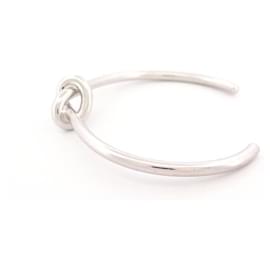 Céline-NINE CELINE KNOT BRACELET 46P466BRA M C2 IN SILVERED PALLADIUM BRASS POUCH-Silvery