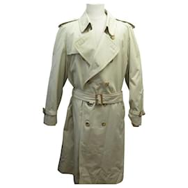 Burberry-BURBERRY LONDON TRENCH COAT LONG T 54 L WATERPROOF BEIGE BELT-Beige