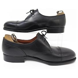 JM Weston-NEW JM WESTON 358 DERBY BLACK LEATHER SHOES 7.5B 41.5 BLACK FINISH-Black