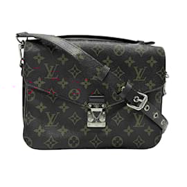 Louis Vuitton-Louis Vuitton Monogram Pochette Metis PM Handbag-Black,Red