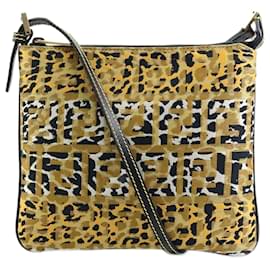 Fendi-Fendi Zucca Shoulder Bag-Brown,Black
