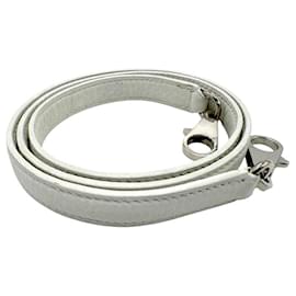 Hermès-Hermes White Taurillon Clemence Shoulder Strap-White