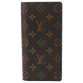 Louis Vuitton-Louis Vuitton Monogram Portefeuille Brazza Long Wallet-Brown