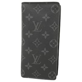 Louis Vuitton-Louis Vuitton Long Wallet Monogram Eclipse-Brown,Black