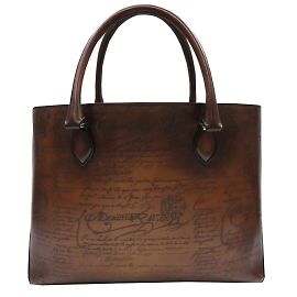 Bolsa tote de couro Berluti Toujour Scritto Marrom