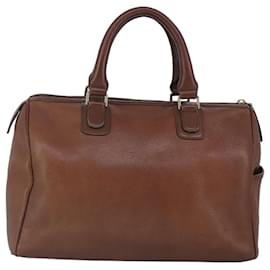 Autre Marque-Burberrys Hand Bag Leather Brown Auth hk1792-Brown
