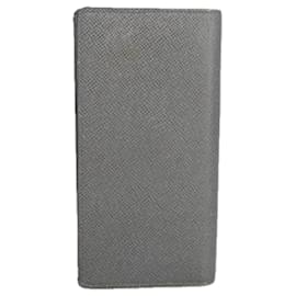 Louis Vuitton-LOUIS VUITTON Taiga Brazza Portefeuille Long Wallet Gray M81554 LV Auth fm4044-Brown
