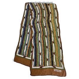 Lenço de seda Issey Miyake marrom Marrom