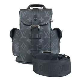 Borsa a spalla Nano Christopher Monogram Eclipse di Louis Vuitton Nero