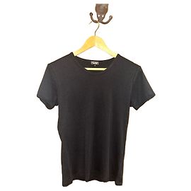 Camiseta Chanel negra de algodón Negro