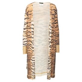 Cardigan long à imprimé animal Roberto Cavalli Multicolore