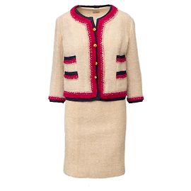 Ensemble Haute Couture Vintage Chanel Blanc cassé