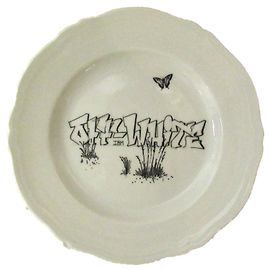 Off White Off-White Ceramic Plate OHZK037G21POR0010110 White