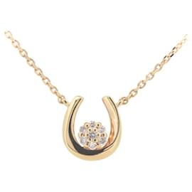 Autre Marque-Canal4℃ Diamond Necklace Horseshoe K18PG-Black