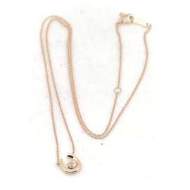 Autre Marque-Canal4℃ Diamond Necklace Horseshoe K18PG-Black