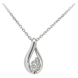 Autre Marque-4℃ Diamond Necklace Pt850 Platinum-Black